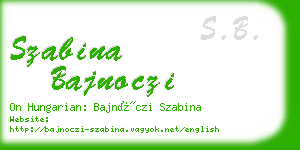 szabina bajnoczi business card